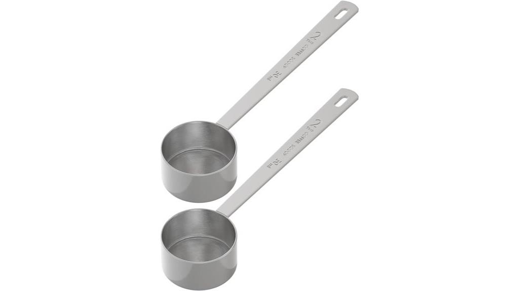 long handled stainless steel scoops