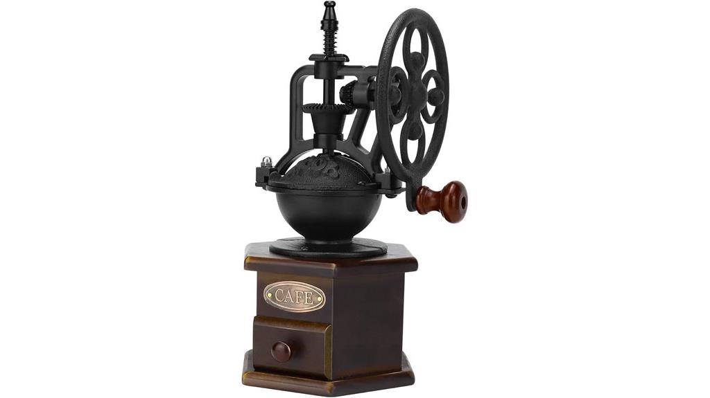 manual wooden coffee grinder