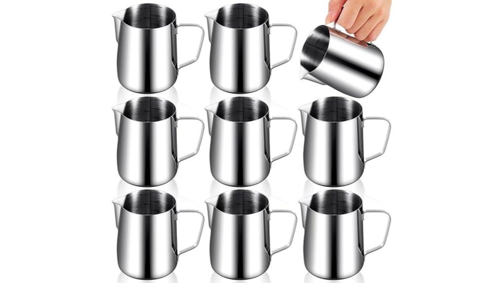 milk frothing pitcher set