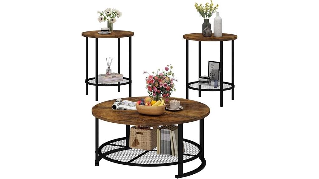 modern 3 piece table set