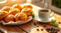 muffins complementing coffee perfectly