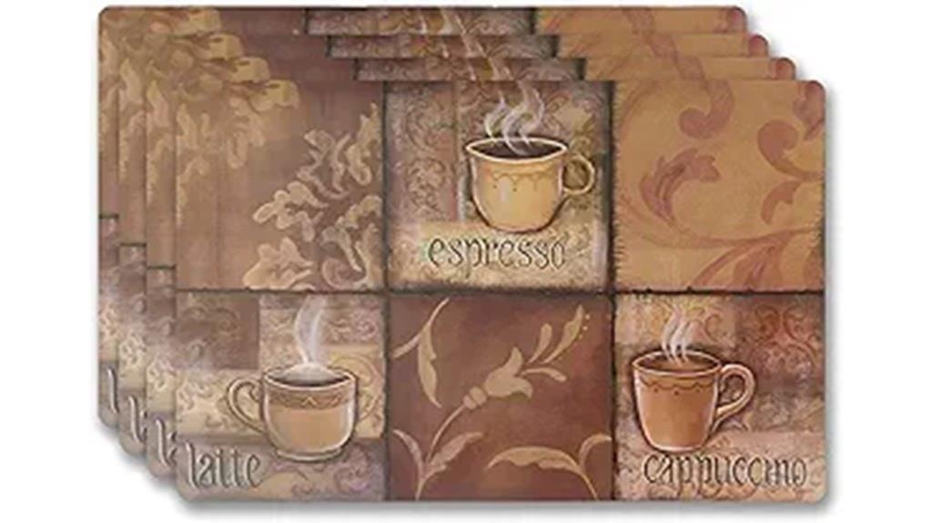 non slip vinyl placemats set