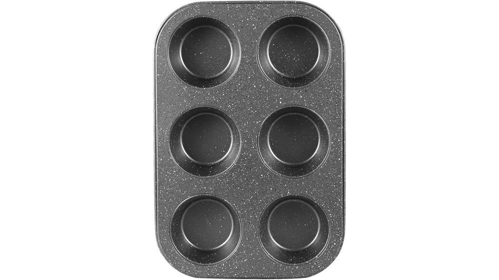 nonstick six cup muffin pan