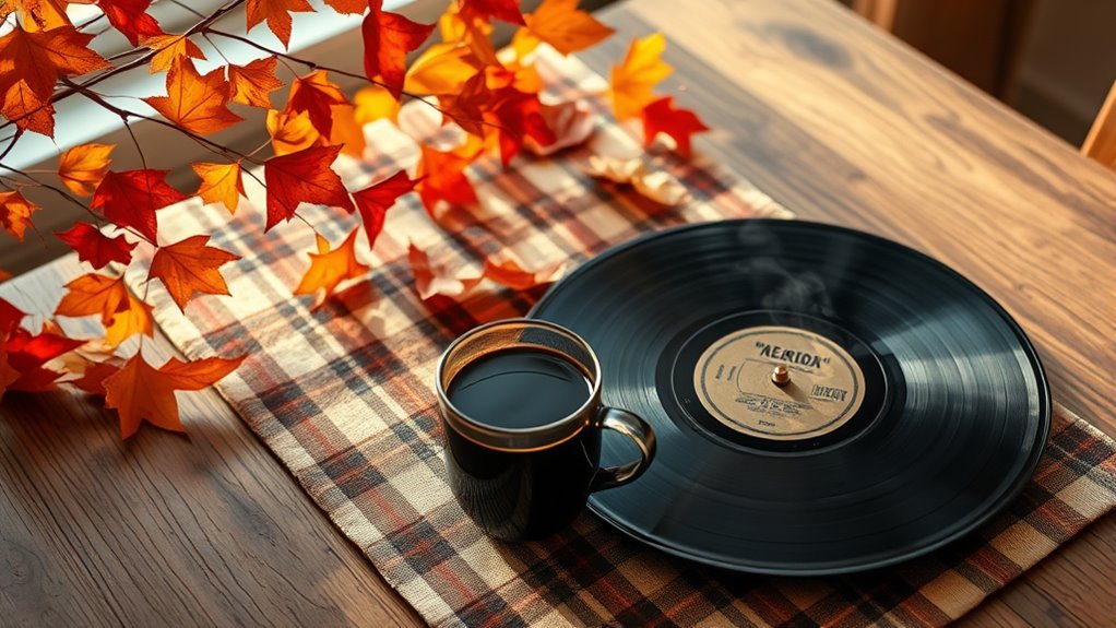 nostalgic coffee and vinyl