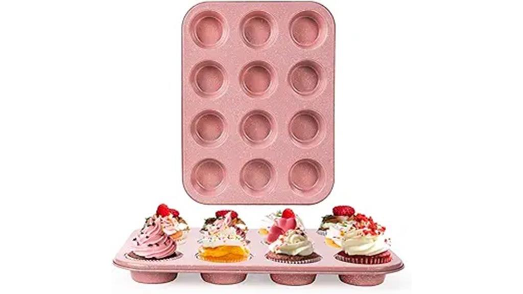 pink nonstick muffin pans