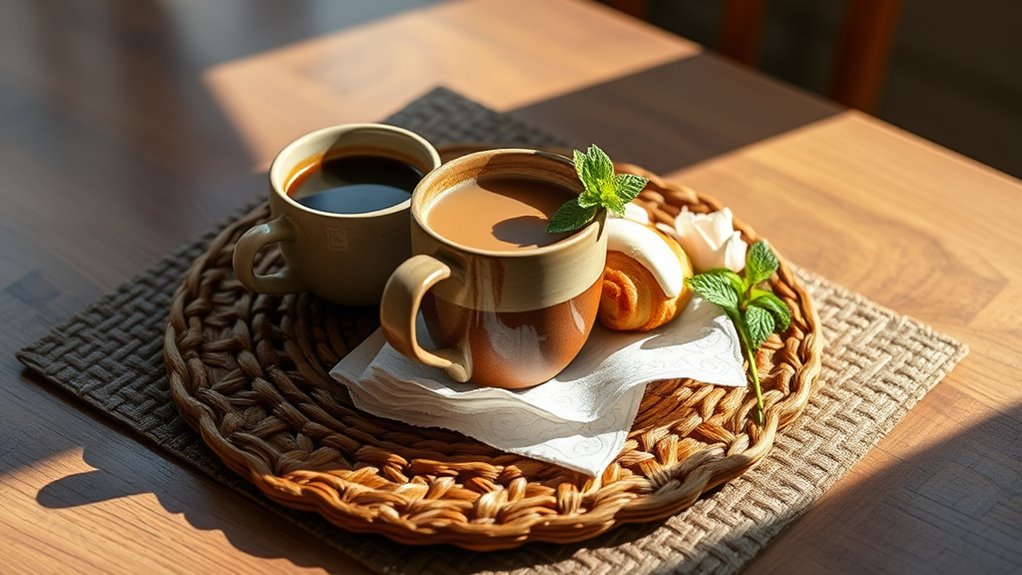 placemats enhance coffee experience