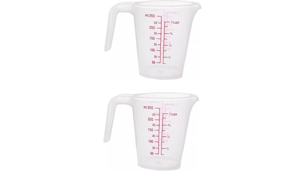 plastic measuring cup set