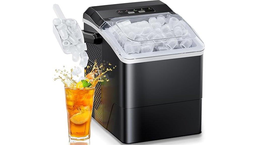 portable self cleaning ice maker