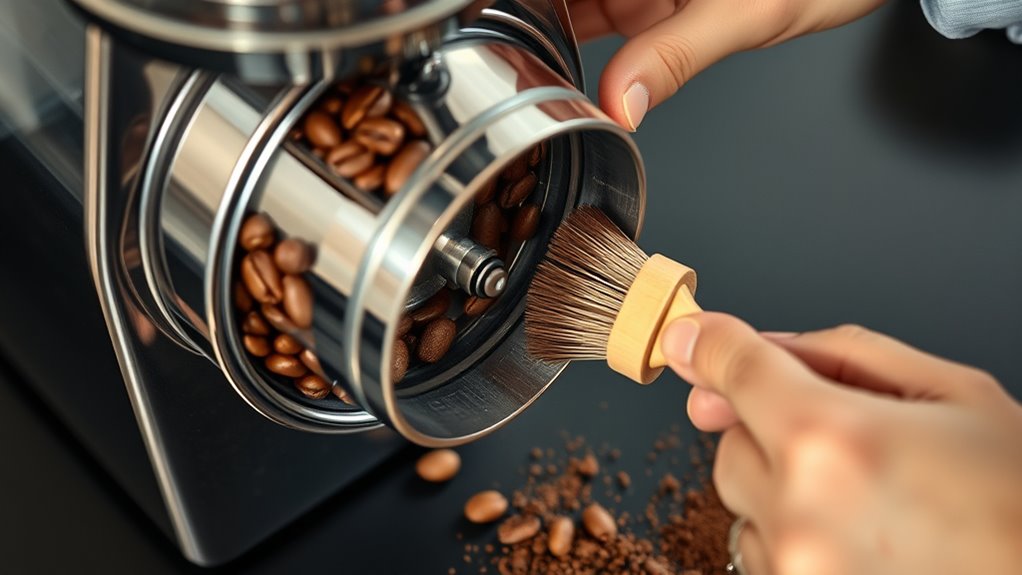 regular grinder cleaning maintains flavor