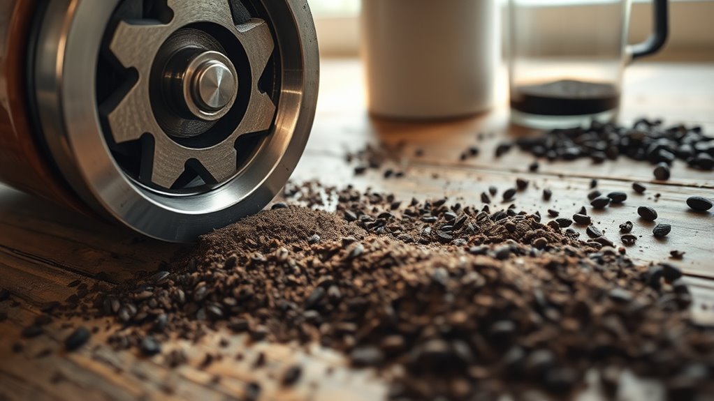 remove coffee grind fines