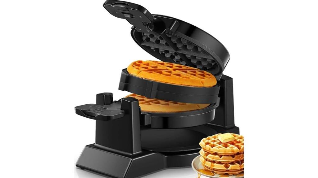 rotating double waffle maker