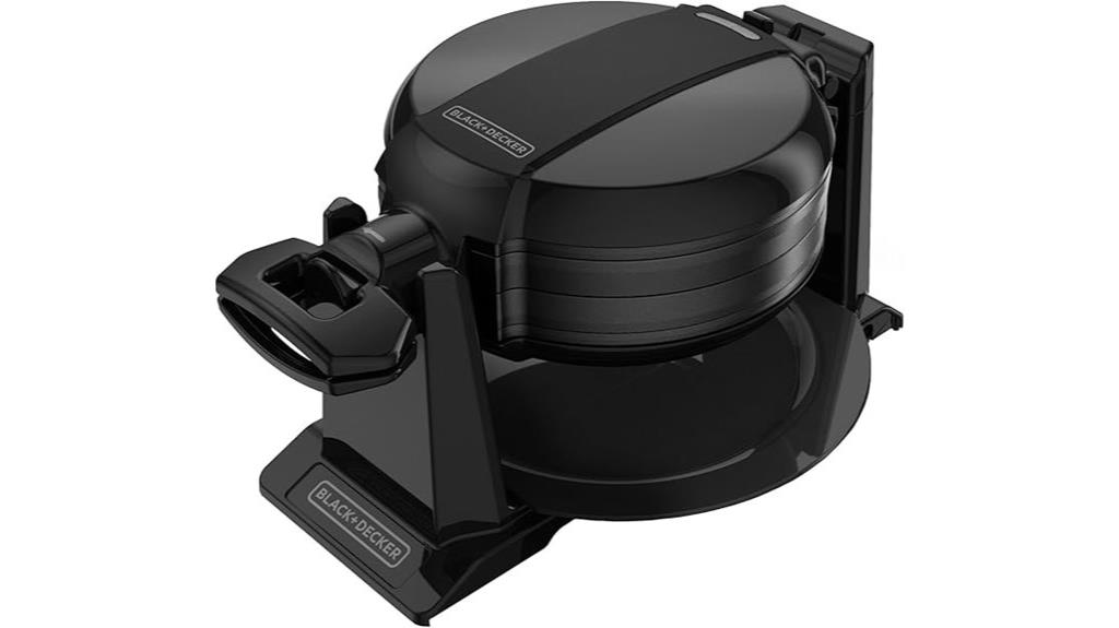 rotating waffle maker black