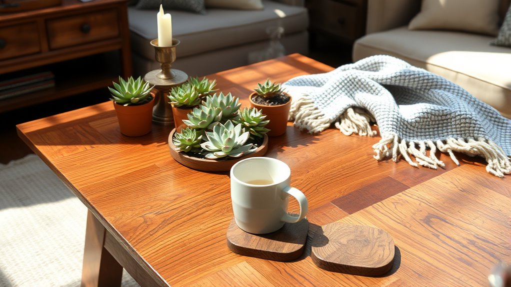 rustic coffee table decor
