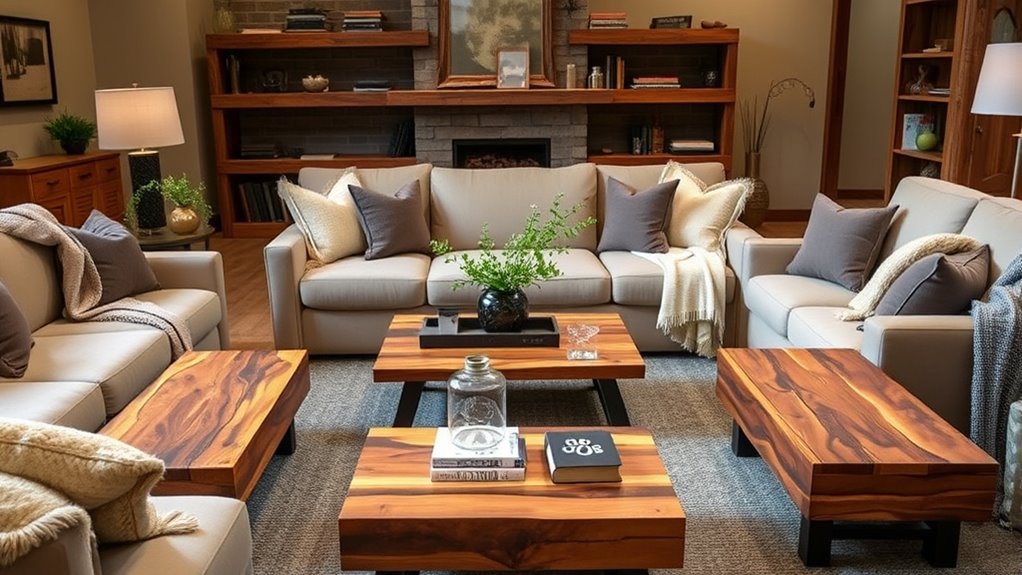 rustic coffee table sets