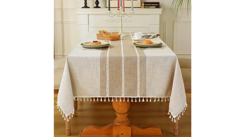 rustic waterproof dining tablecloth