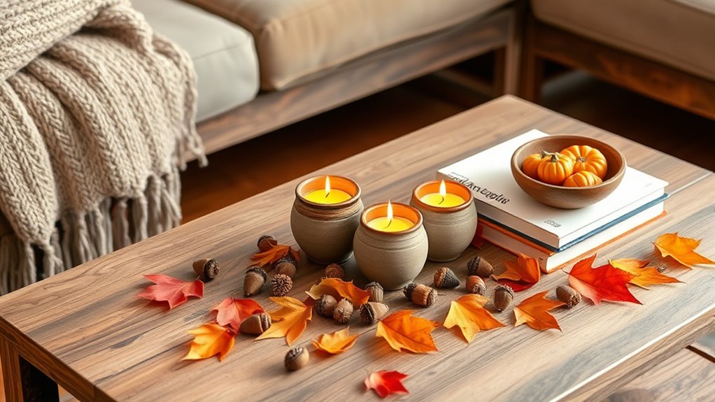 seasonal scented candle ambiance