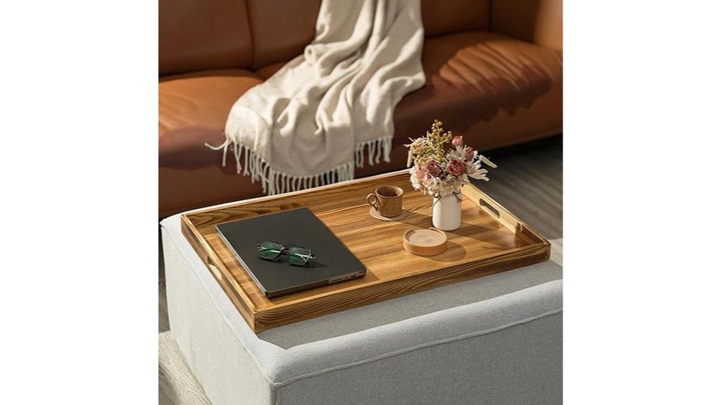 spacious tray with handles