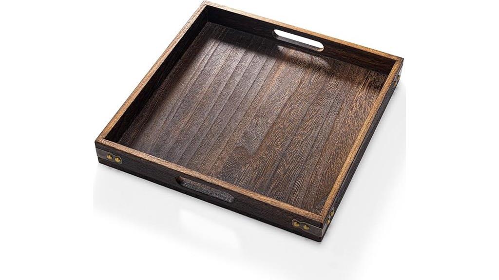 square serving tray handles