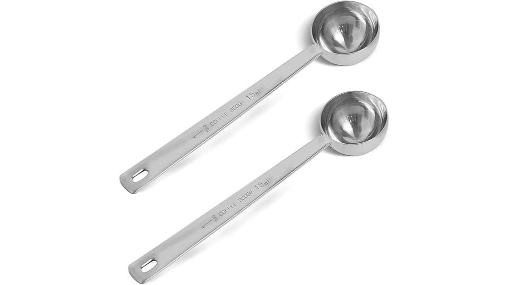 stainless steel coffee measuring spoon