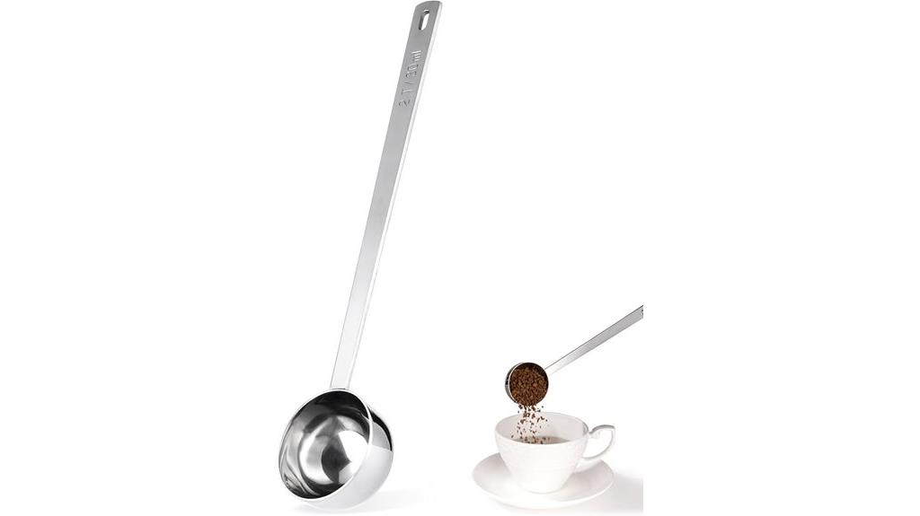 stainless steel coffee scoop