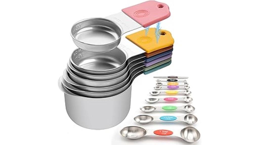 stainless steel measuring set