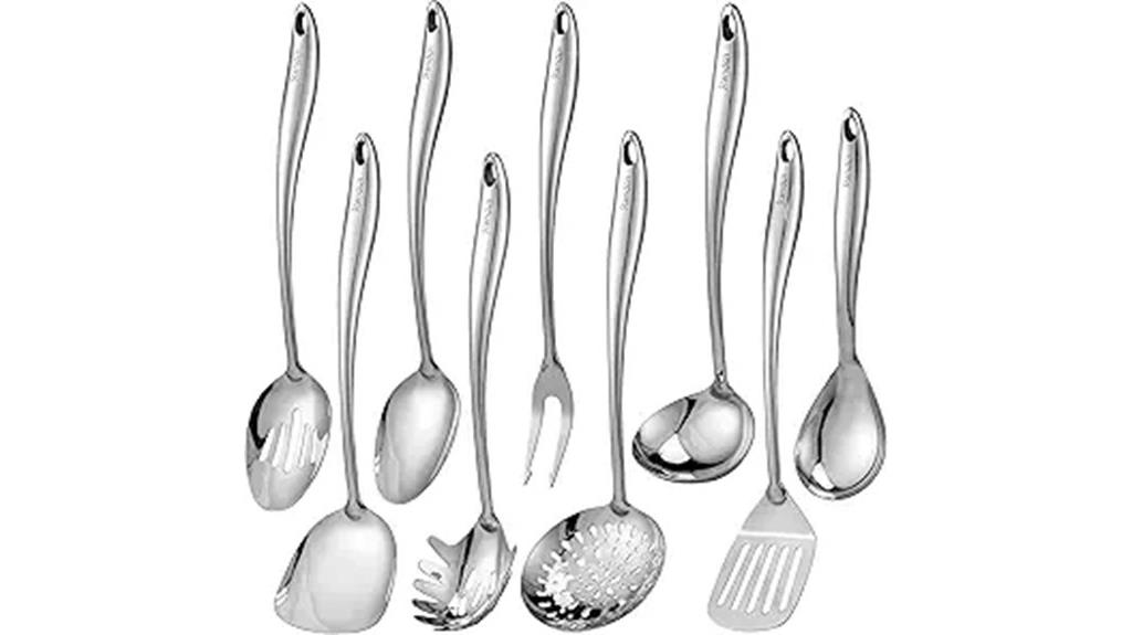 stainless steel utensil set