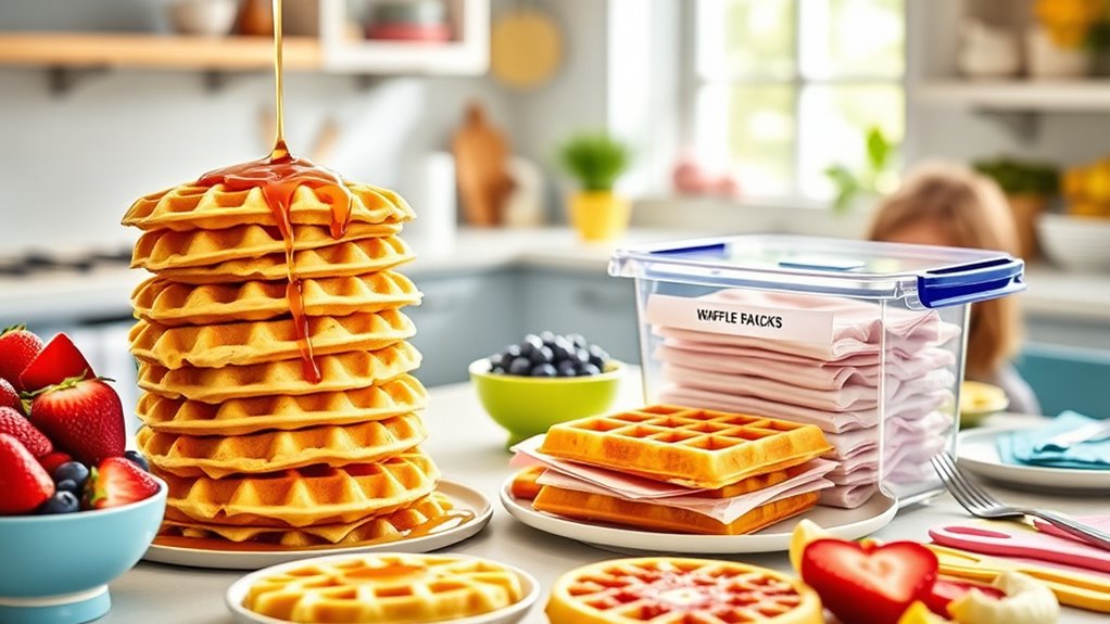 store and freeze waffles