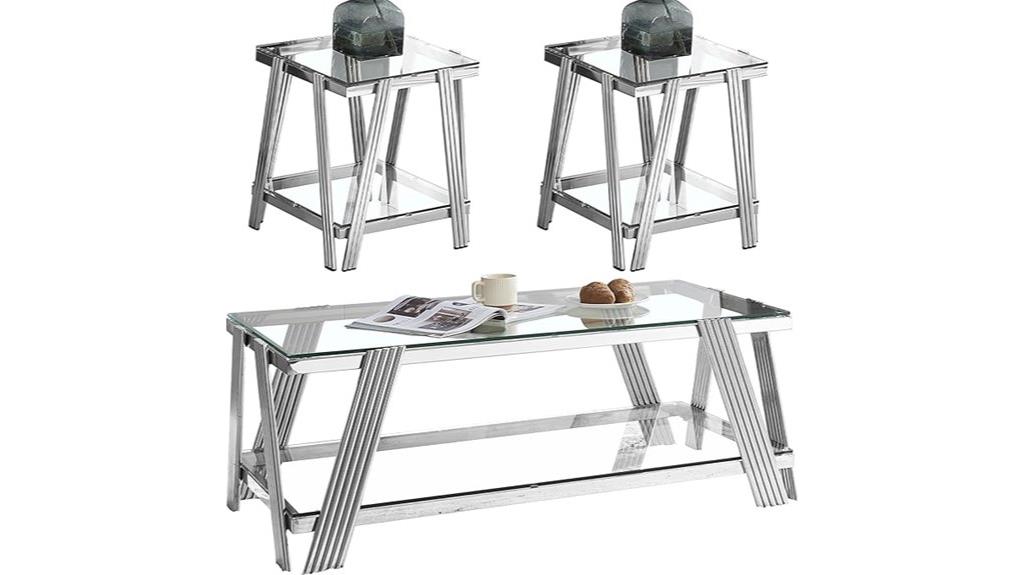 stylish glass coffee table