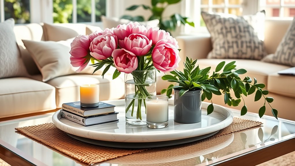 stylish summer coffee table decor