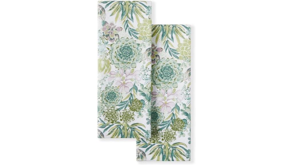 succulent kitchen towel set