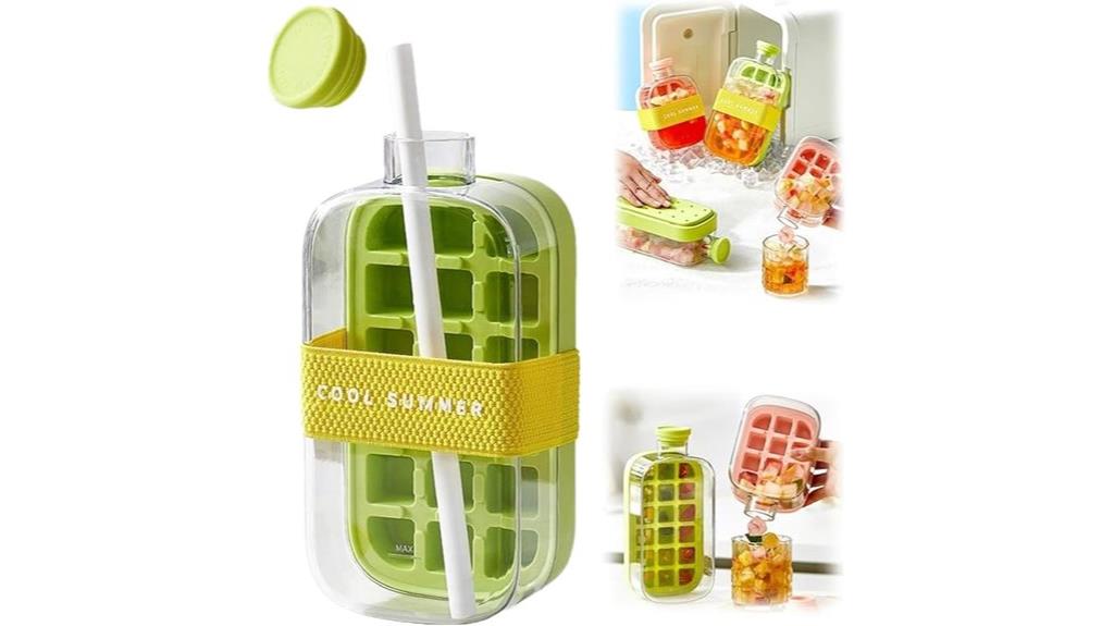 touch free ice cube bottle