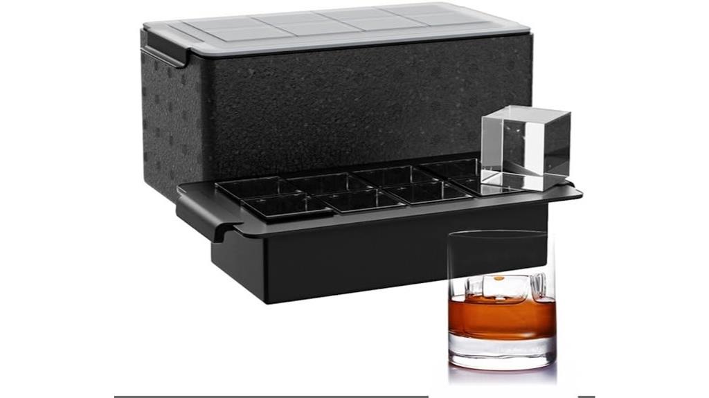 transparent whiskey ice mold