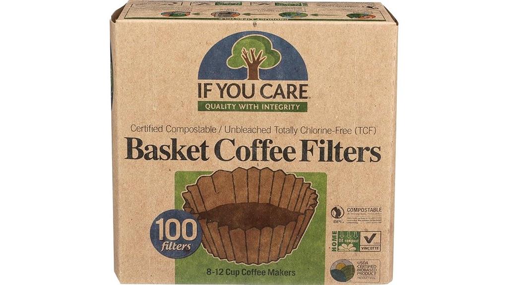 unbleached coffee filters pack