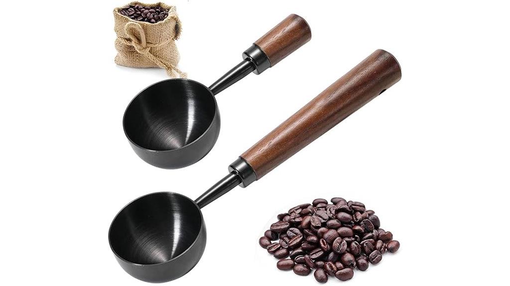vintage wooden coffee scoops