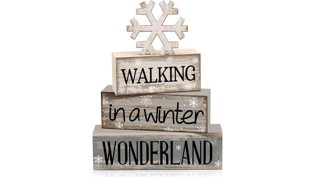 winter snowflake table decor