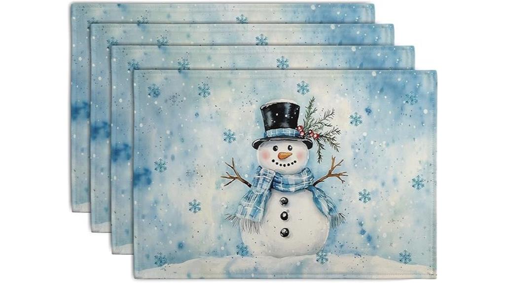 winter themed placemats set