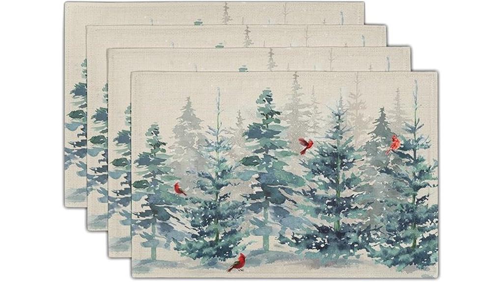 winter themed table decor