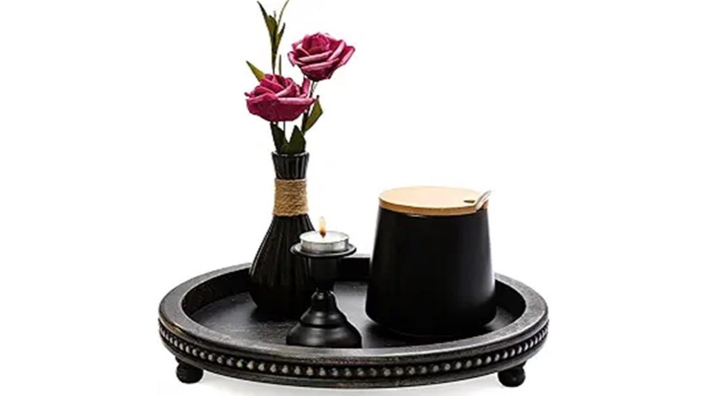 wooden beaded coffee tray