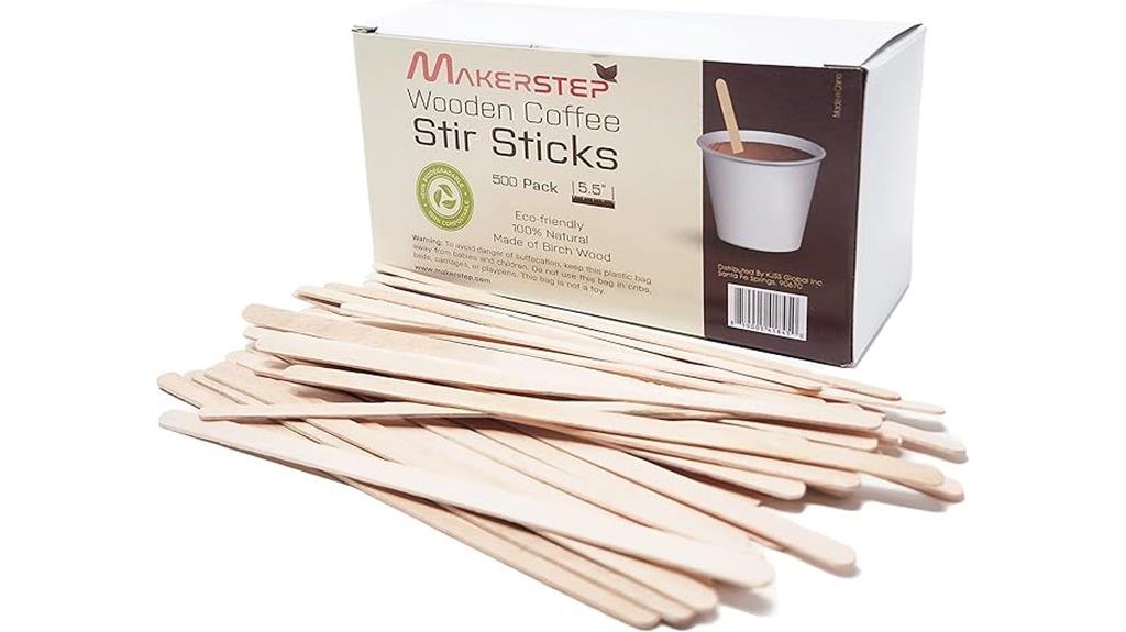 wooden coffee stirrers storage