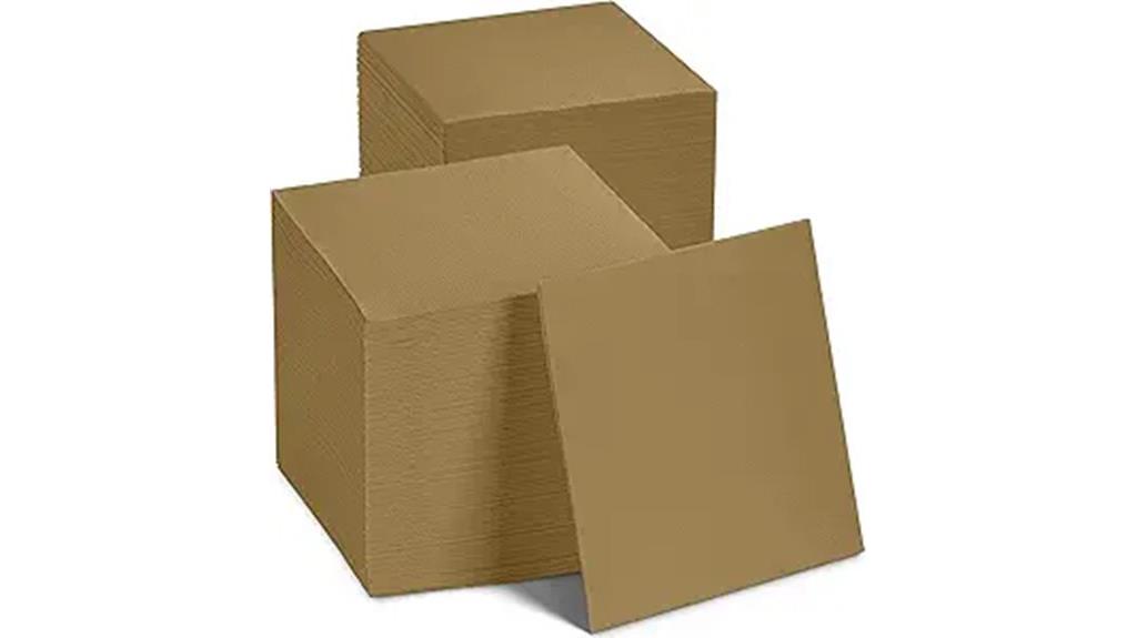 wooden paper cocktail napkins