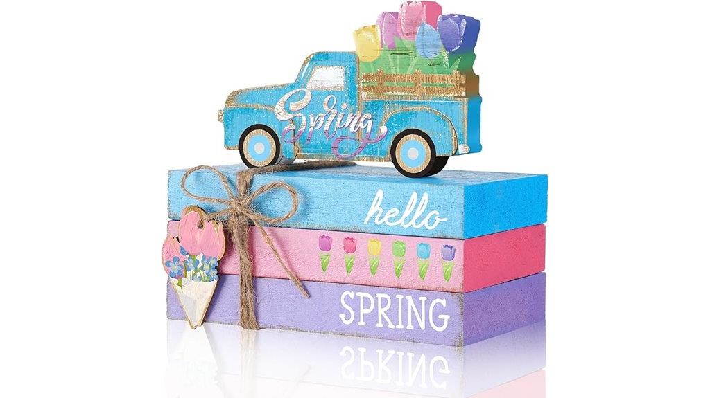 wooden spring table decor