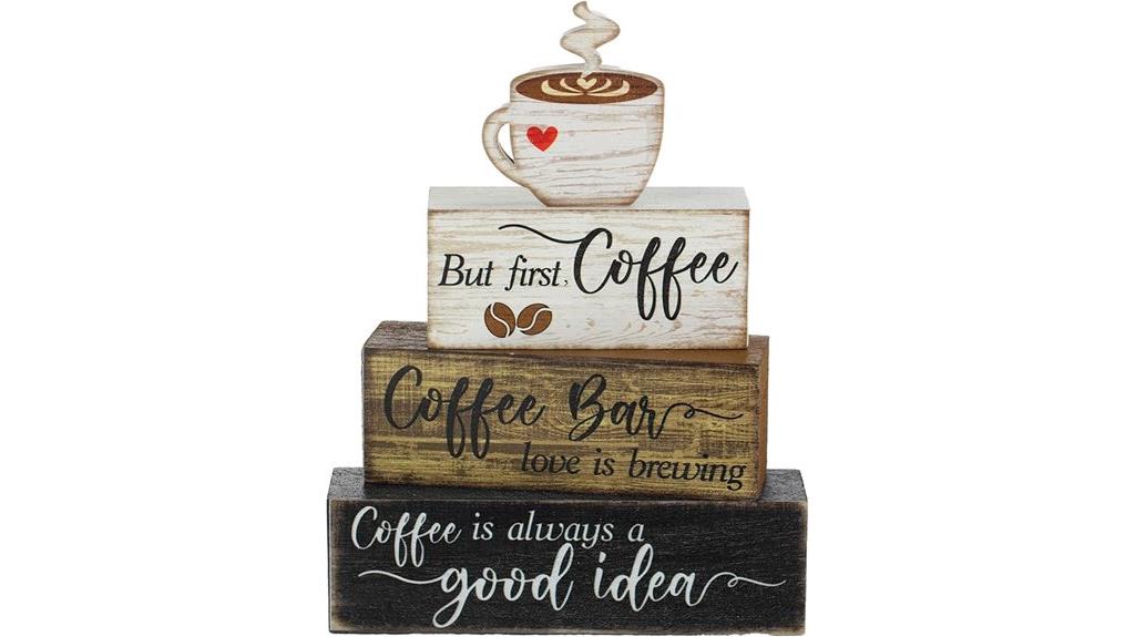 wooden tabletop coffee decor