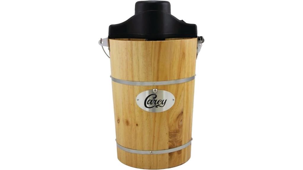 brown 6 quart ice cream maker