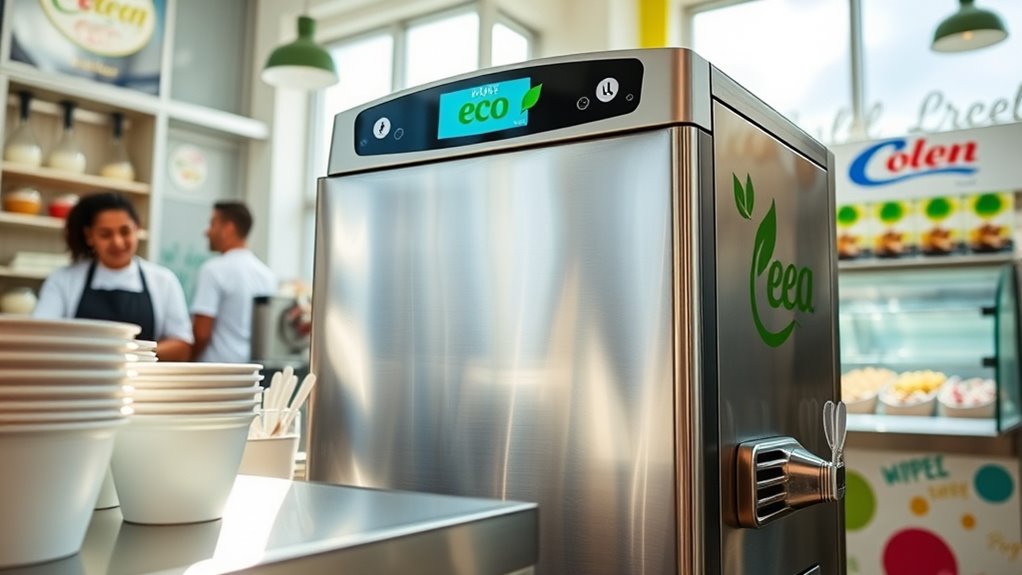 eco friendly ice cream shop
