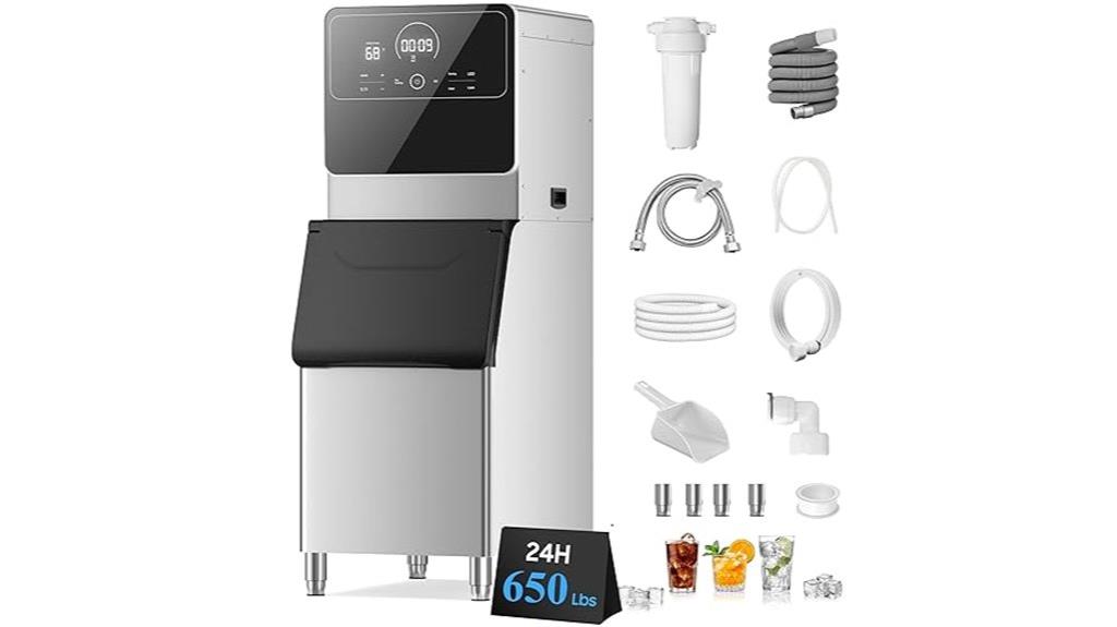 high capacity stainless ice maker