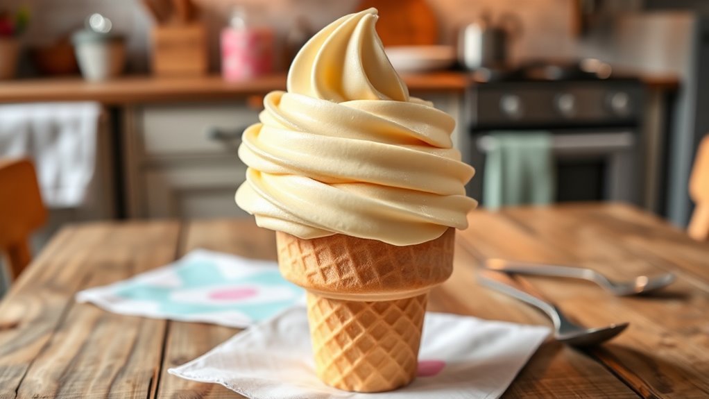 homemade soft serve ice cream