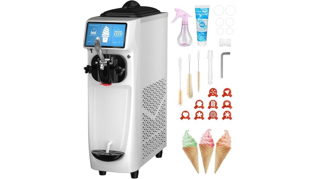 ice cream machine screen