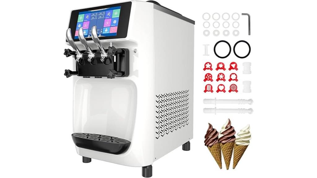 lcd touch screen ice cream maker