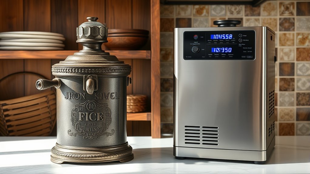 modern versus traditional ice cream makers