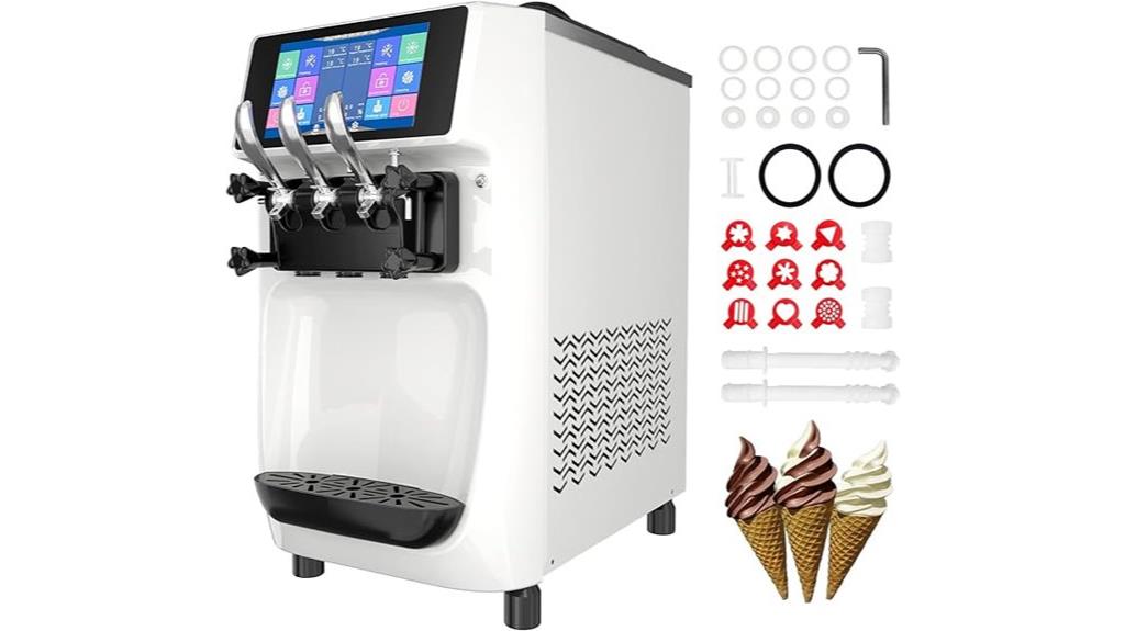 touch screen dual ice cream maker